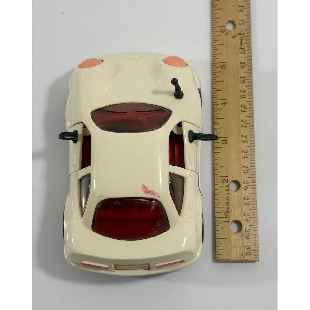 The Chevron Cars - Sam Sedan No. 1, 1996 Collectible Toy White Car *Good*